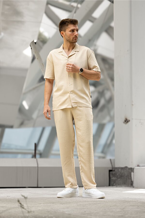 DECAS GUMMY Regular Fit Gömlek Takım - Bej