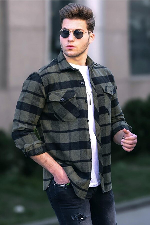 Madmext Haki Oduncu Gömlek 4950