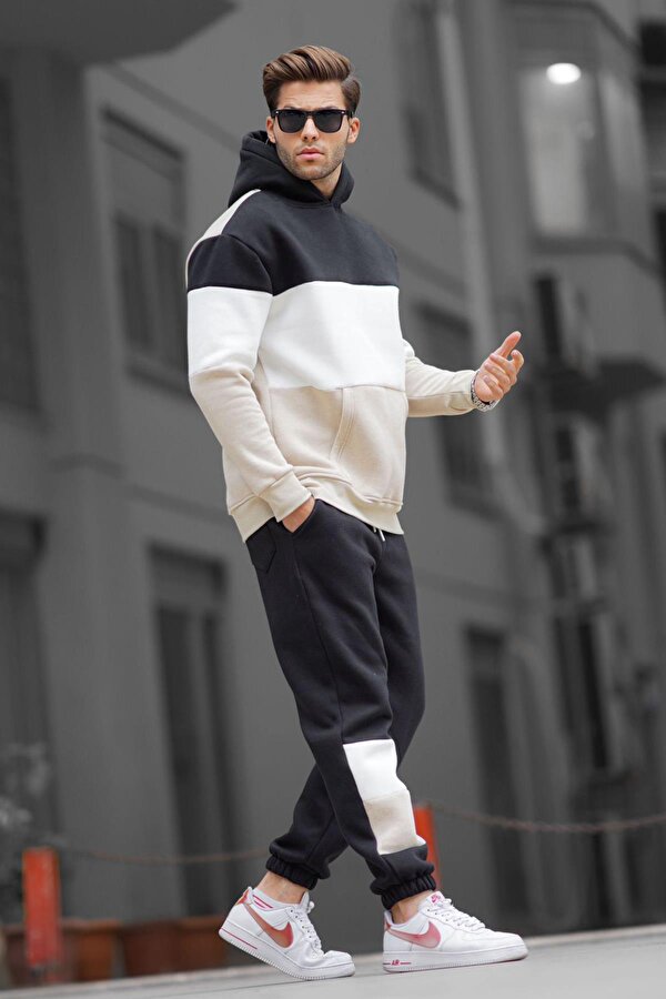 Madmext Siyah Kapüşonlu Erkek Eşofman Takımı 5926