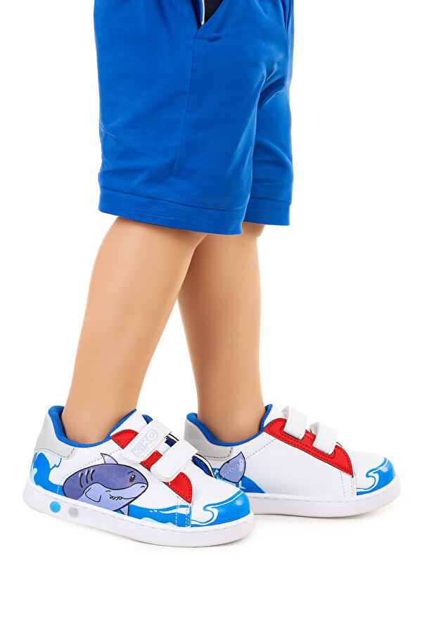 Kiko Kids Disha Cırtlı Işıklı Erkek Bebek Spor Ayakkabı Mavi