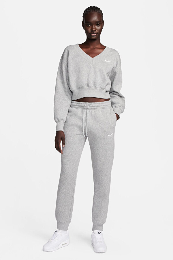 Nike W NSW PHNX FLC MR PANT Gri Kadın Eşofman Altı