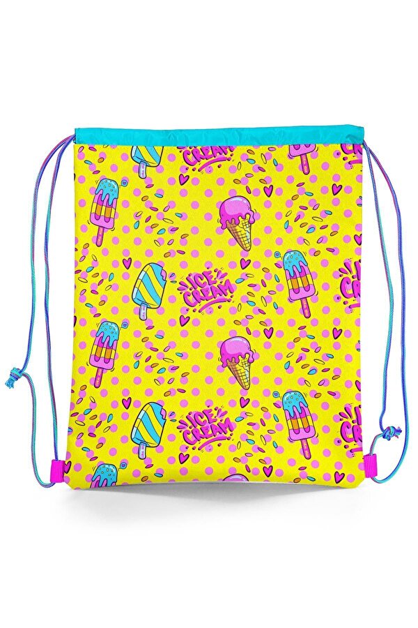 Coral High Kids Mixed Dondurma Desenli İpli Büzgülü Sırt Çantası 12652