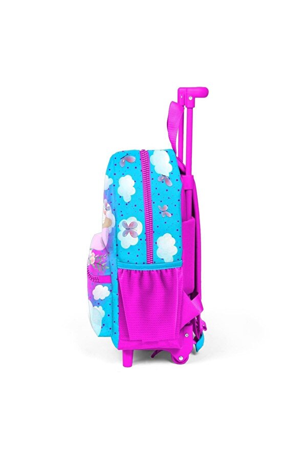 Coral High Minik Yuva Çekçekli Sırt Çantası Mavi Pembe Tavşan Desenli Iki Bölmeli 24036