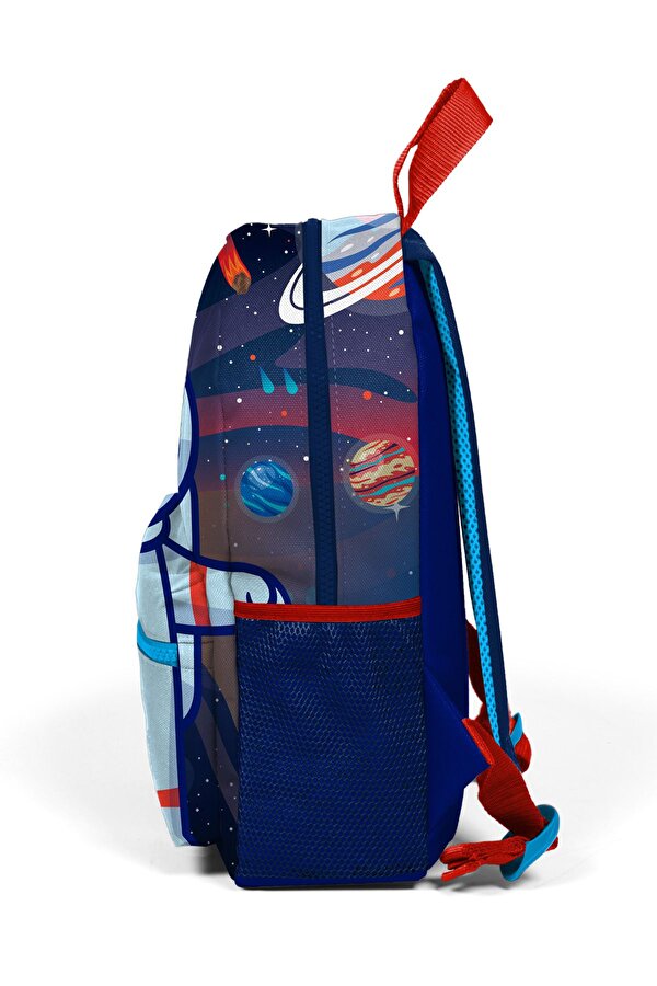 Coral High Minik Yuva Sırt Çantası Saks Mavi Astronot Desenli Iki Bölmeli 23524