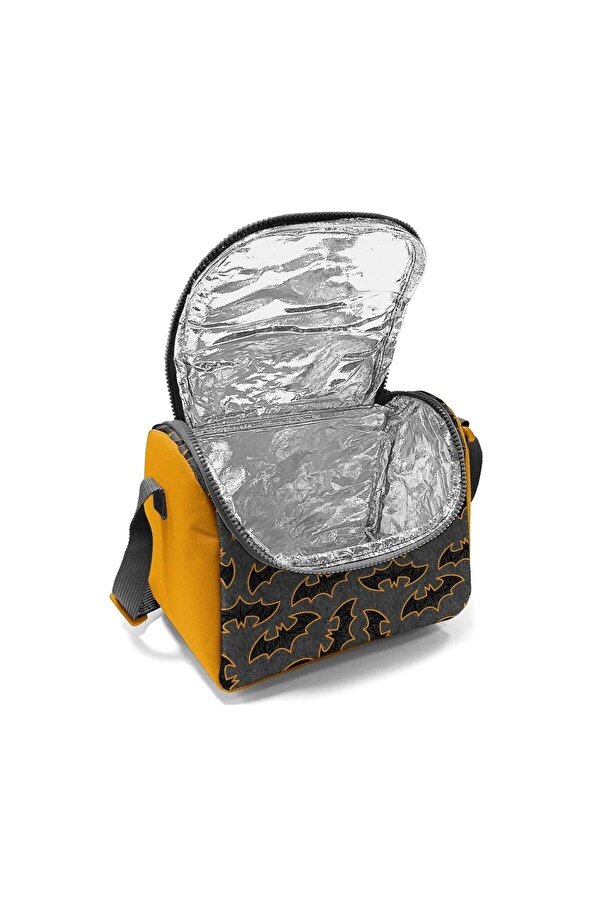 Coral High Kids Koyu Gri Hardal Yarasa Desenli Çekçekli 3'lü Çanta Seti SET0123921