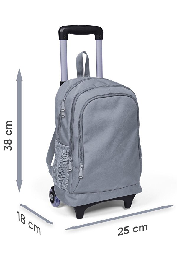 Coral High Kids Pembe Mor Renk Geçişli Üç Bölmeli Çekçekli Okul Sırt Çantası 23962