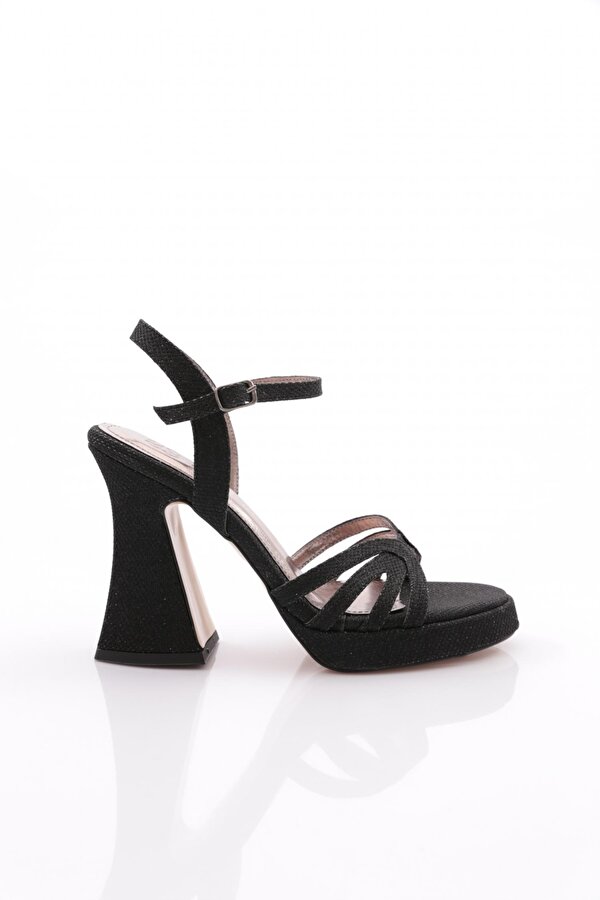 DGN 3002 Kadin Kalin Topuklu Abiye Ayakkabi