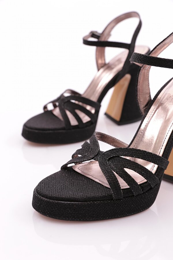 DGN 3002 Kadin Kalin Topuklu Abiye Ayakkabi