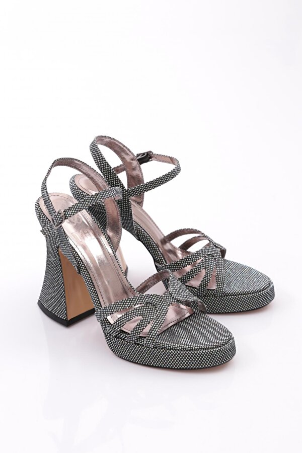 DGN 3002 Kadin Kalin Topuklu Abiye Ayakkabi