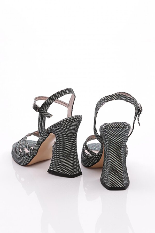 DGN 3002 Kadin Kalin Topuklu Abiye Ayakkabi