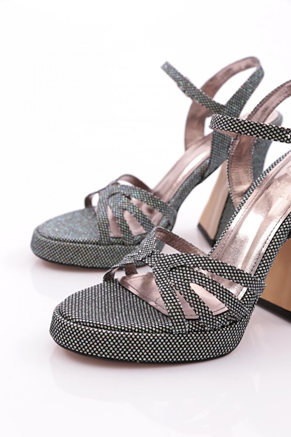 DGN 3002 Kadin Kalin Topuklu Abiye Ayakkabi