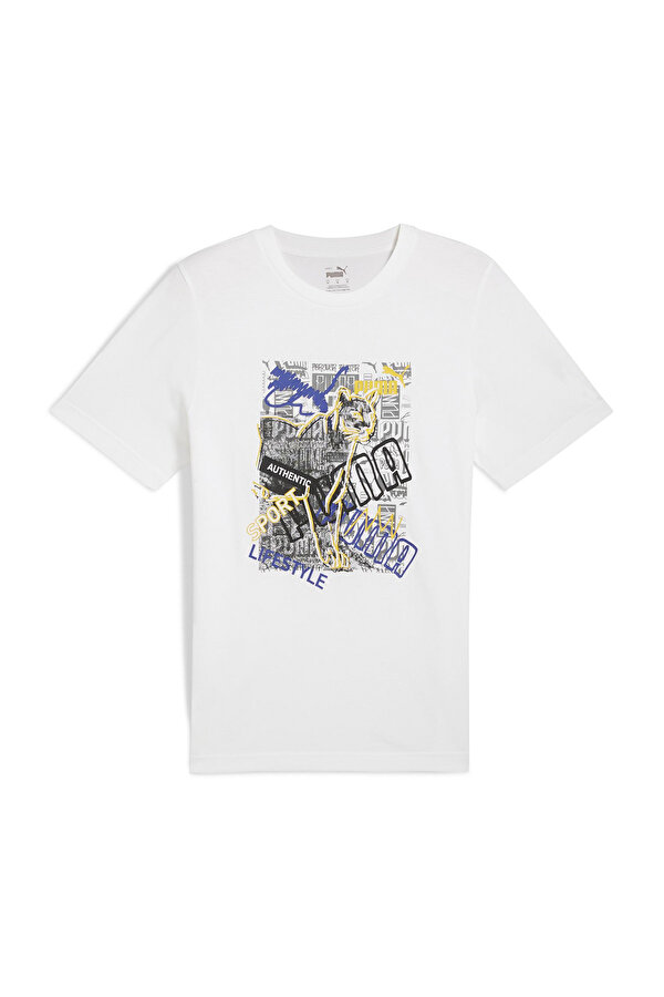 Puma GRAPHICS Photoprint Tee Beyaz Erkek Kısa Kol T-Shirt