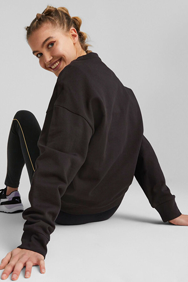 Puma BETTER ESSENTIALS Crew TR Siyah Kadın Sweatshirt