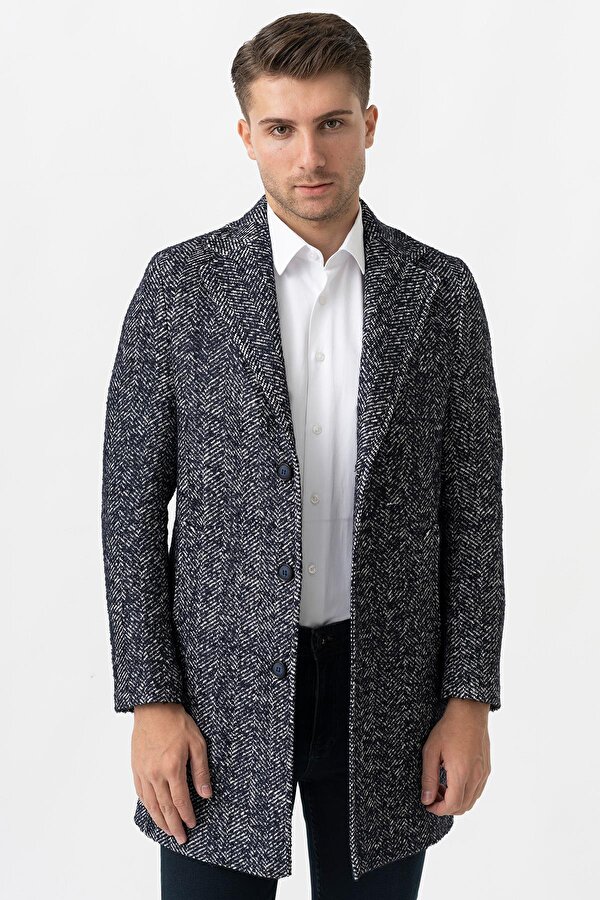 White Stone Arezzo 4025 Ceket Yaka Pamuklu Slim Fit Kaban Laci