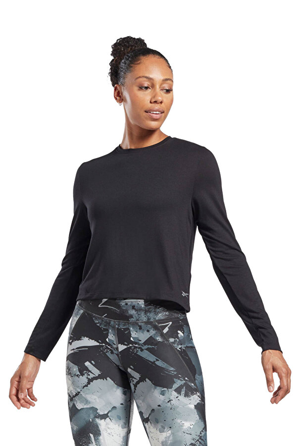 Reebok AC DREAMBLEND LS TE Siyah Kadın Uzun Kol T-Shirt