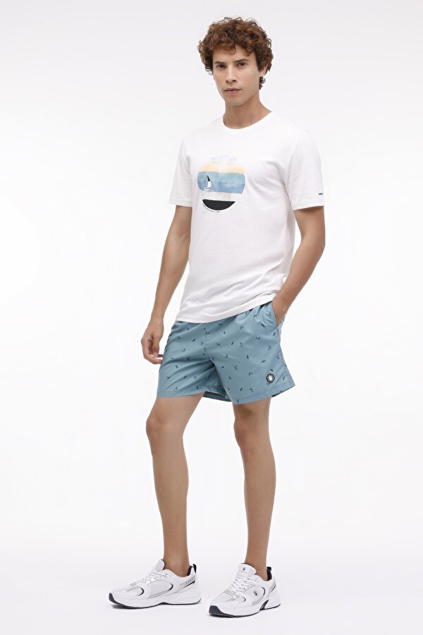 Lumberjack ML STEW 11DS1025 4FX Ekru Erkek Kısa Kol T-Shirt