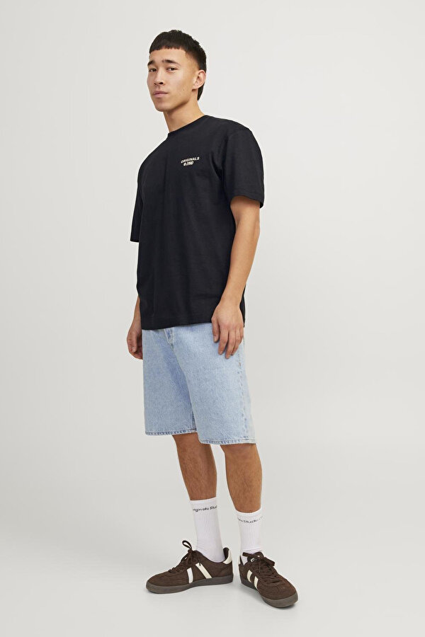 Jack & Jones JORBILLY SPINNOVA TEE SS Siyah Erkek Kısa Kol T-Shirt
