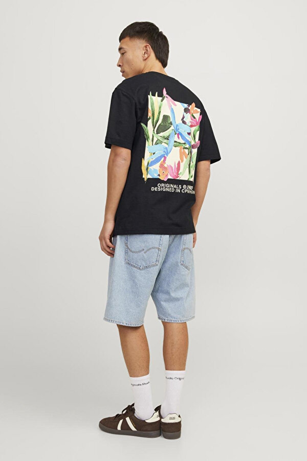Jack & Jones JORBILLY SPINNOVA TEE SS Siyah Erkek Kısa Kol T-Shirt