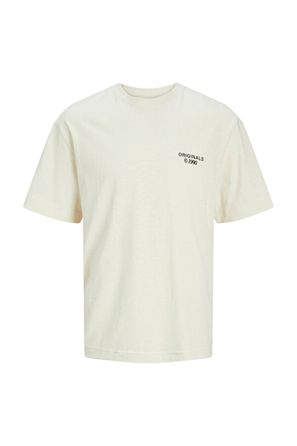 Jack & Jones JORBILLY SPINNOVA TEE SS Bej Erkek Kısa Kol T-Shirt