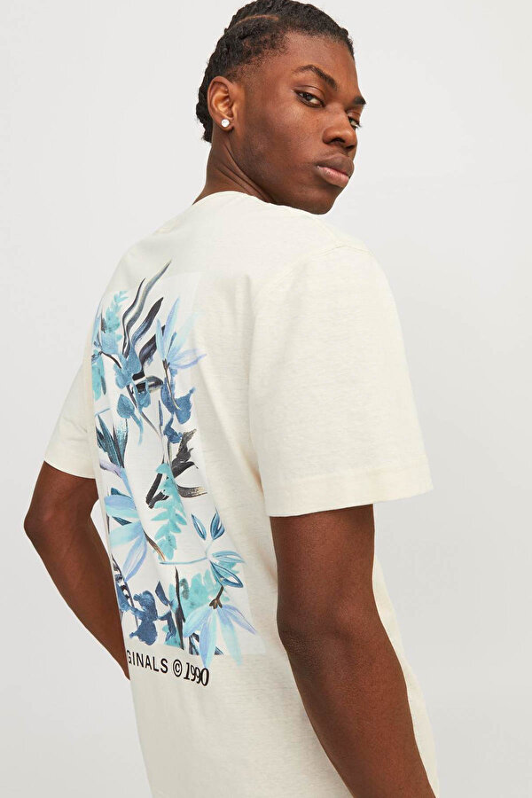 Jack & Jones JORBILLY SPINNOVA TEE SS Bej Erkek Kısa Kol T-Shirt