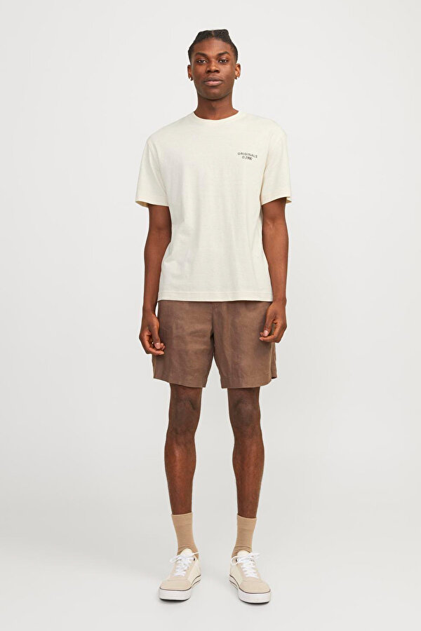 Jack & Jones JORBILLY SPINNOVA TEE SS Bej Erkek Kısa Kol T-Shirt
