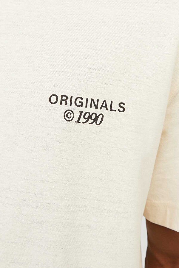 Jack & Jones JORBILLY SPINNOVA TEE SS Bej Erkek Kısa Kol T-Shirt