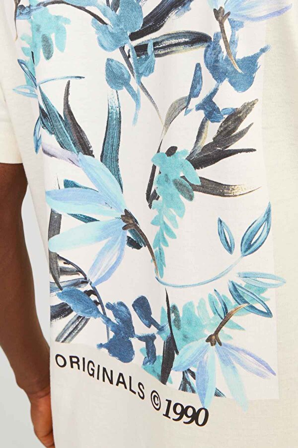 Jack & Jones JORBILLY SPINNOVA TEE SS Bej Erkek Kısa Kol T-Shirt