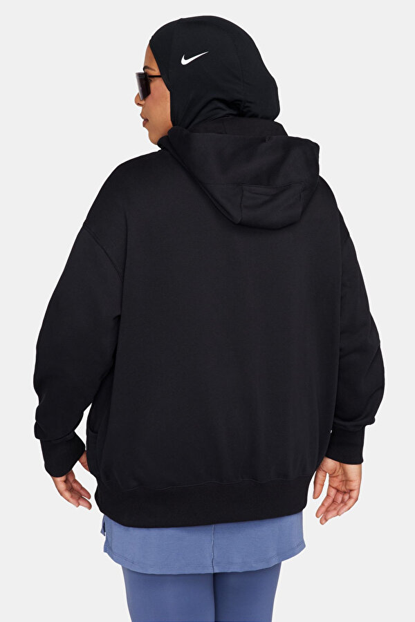 Nike W NSW PHNX FLC FZ OS HOOD Siyah Kadın Fermuarlı Sweatshirt