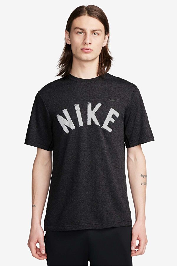 Nike M NK DF PRIMARY SWOOSH TO Siyah Erkek Kısa Kol T-Shirt
