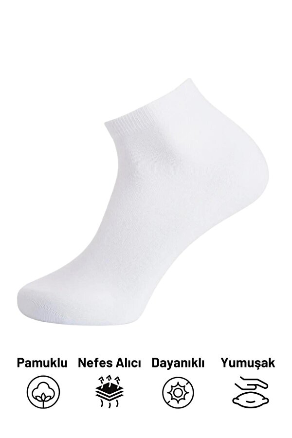 Black Deer Bilek Boy Pamuklu Patik Çorap Unisex 6 Çift
