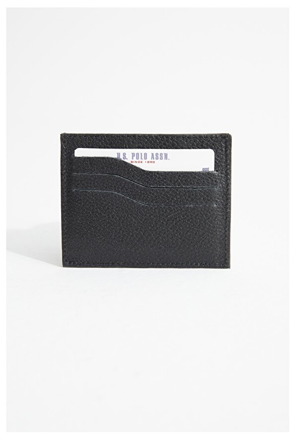 U.S. Polo Assn. 7607 HAKİKİ DERİ CÜZDAN KARTLIK SİYAH