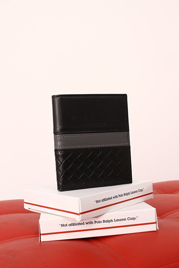 U.S. Polo Assn. 24010-24011-24012- HAKİKİ DERİ CÜZDAN KARTLIK SİYAH