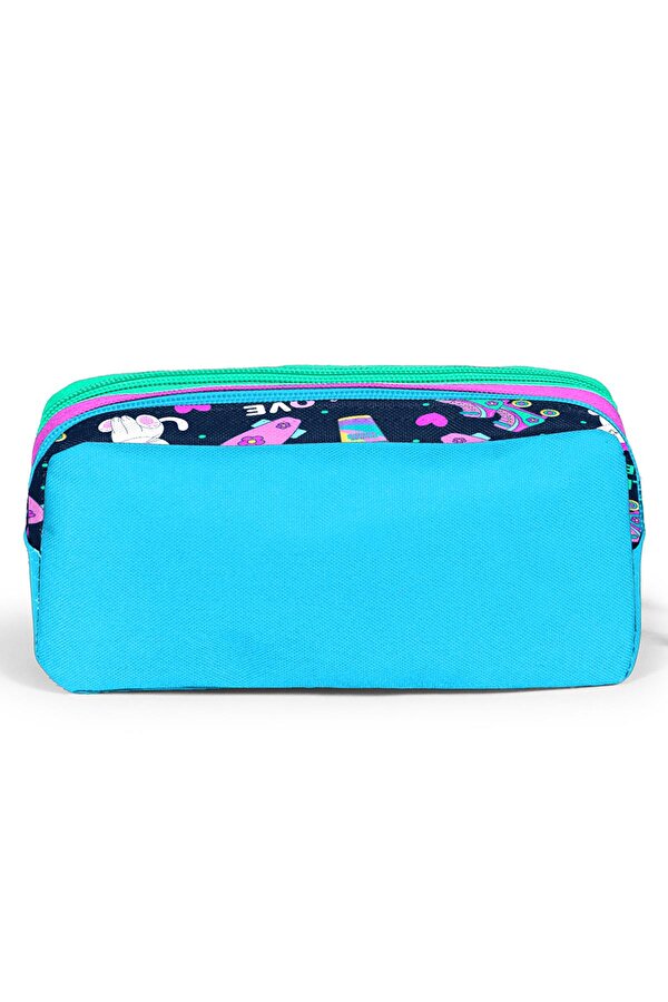 Coral High Kids Lacivert Pembe Kedili Paten Desenli 3'lü Okul Çanta Seti SET0123658