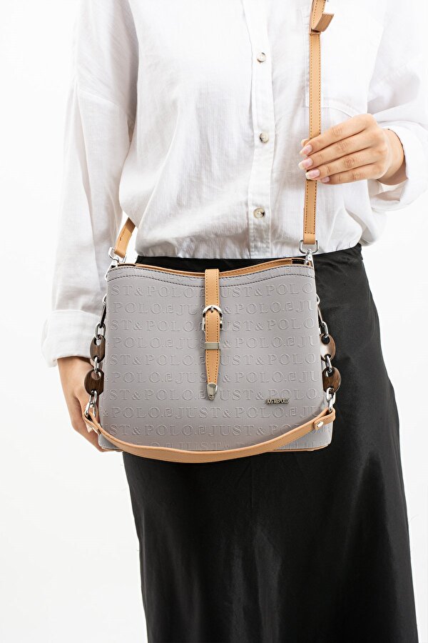 Just Polo Kadın Ayarlanabilir Uzun Askılı 3 Bölmeli El ve Omuz Çantası TR1404