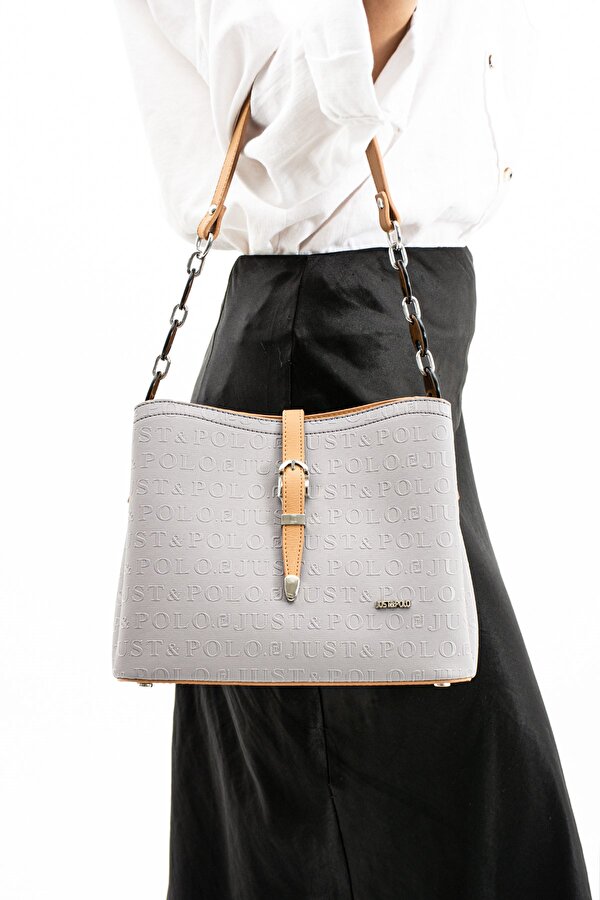 Just Polo Kadın Ayarlanabilir Uzun Askılı 3 Bölmeli El ve Omuz Çantası TR1404