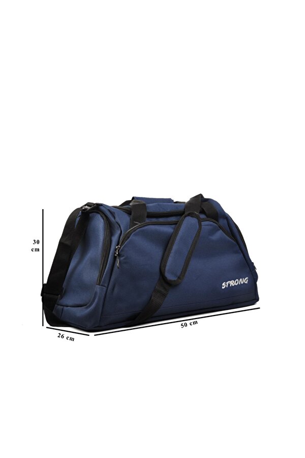 Strong Bag Unisex Ayakkabı Bölmeli Spor ve Antrenman Çantası , Geniş Bavul Seyahat Çantası, Fitness El Çantası YN03 LACİVERT