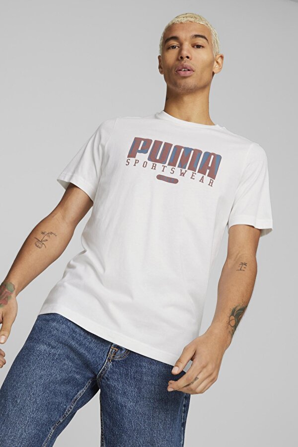 Puma Graphics Retro Tee Белый Мужчина Футболка