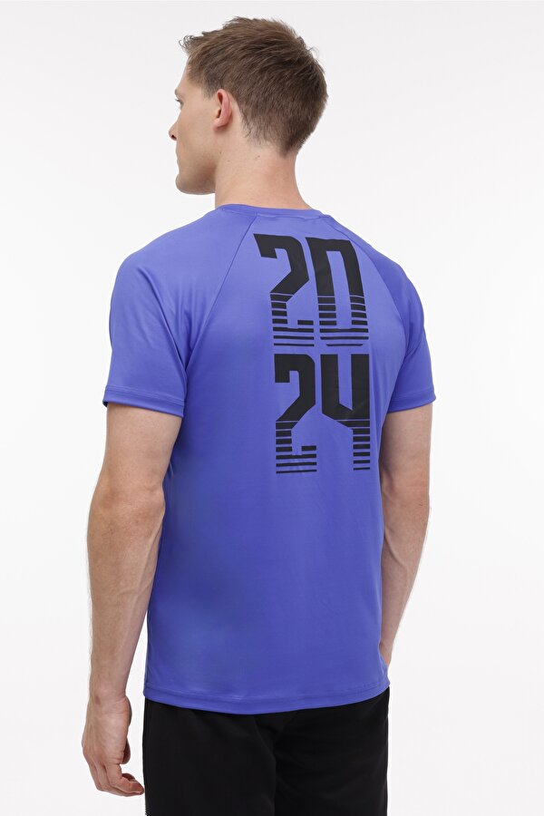 Lotto M-EU AZULA T-SH 4FX Saks Erkek Kısa Kol T-Shirt