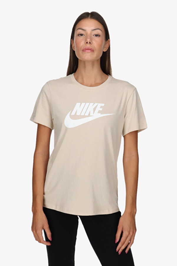 Nike W Nsw Tee Essntl Icn Ftra Бежевый Женщина Футболка