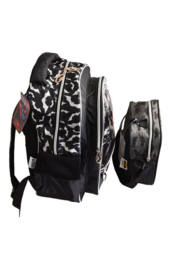 Batman Erkek Çocuk Üç Bölmeli İlkokul Çantası Seti / Ellaboni Üç Bölmeli Okul Çantası Seti