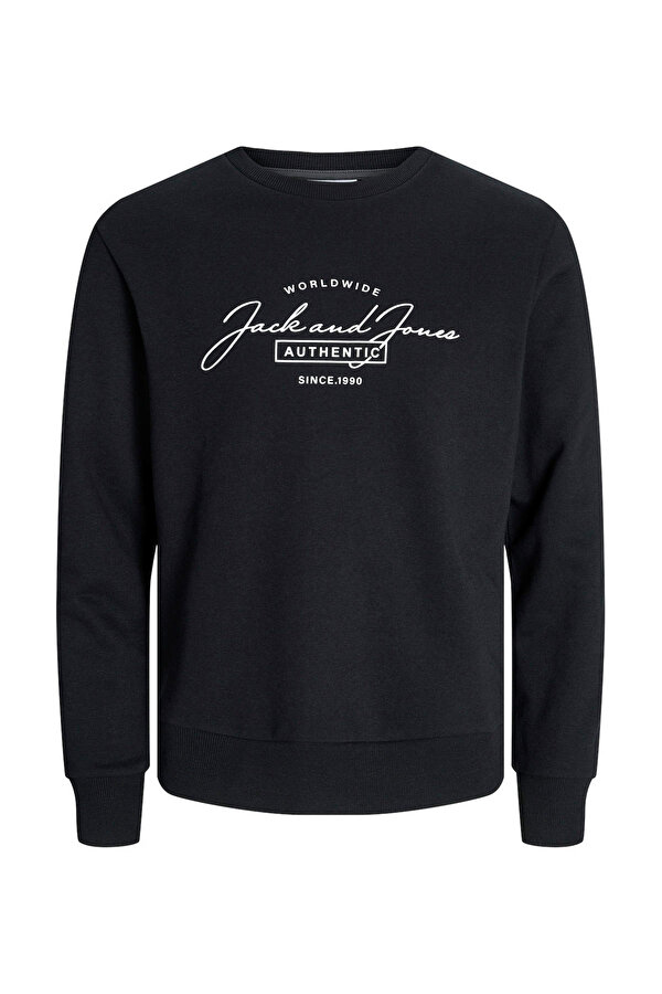 Jack & Jones JJFERRIS SWEAT CREW NECK Siyah Erkek Sweatshirt