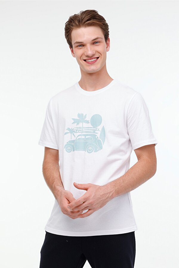 Kinetix ML JAKE 11BCH-211 4FX Beyaz Erkek Kısa Kol T-Shirt