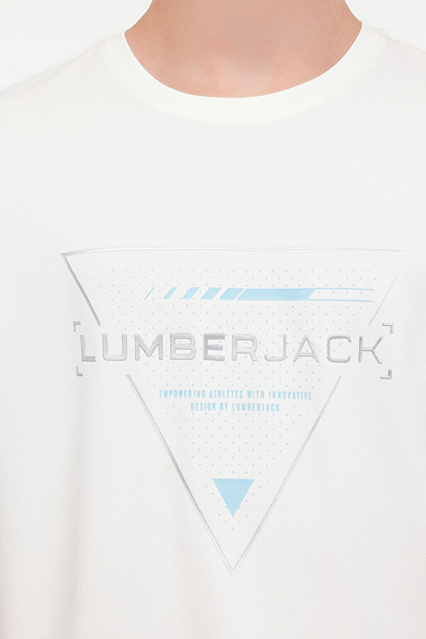 Lumberjack ML CRIS 11C-ELG22001 4FX Beyaz Erkek Kısa Kol T-Shirt
