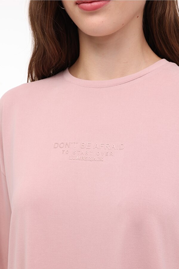 Lumberjack WL PALMA 11MS400 4PR Pembe Kadın Kısa Kol T-Shirt