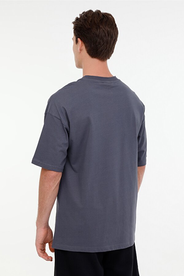 Lumberjack MB ROS 11HS113 4PR Gri Erkek Kısa Kol T-Shirt
