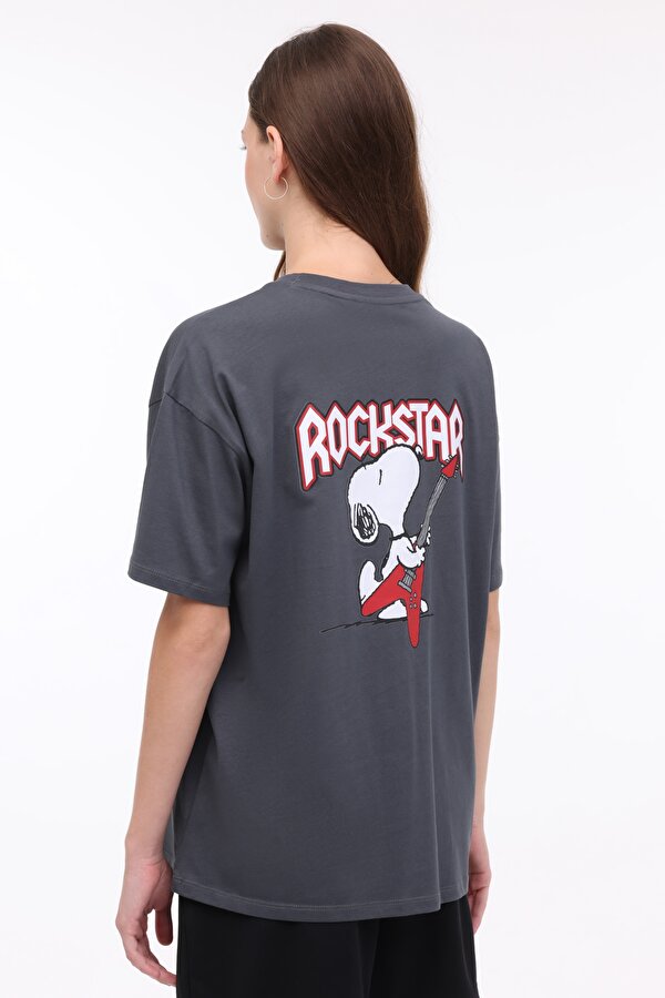 Lumberjack WL PATTY 11GLF995 4FX Gri Kadın Kısa Kol T-Shirt