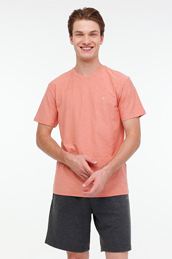 Quiksilver SLUB  KTTP MJR0 Gül Kurusu Erkek Kısa Kol T-Shirt