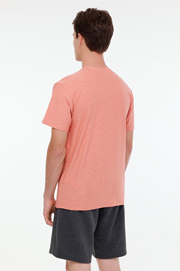 Quiksilver SLUB  KTTP MJR0 Gül Kurusu Erkek Kısa Kol T-Shirt