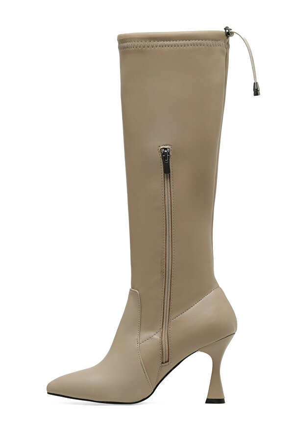 Butigo SCARLET 3PR Bej Kadın Topuklu Çizme