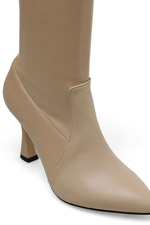 Butigo SCARLET 3PR Bej Kadın Topuklu Çizme